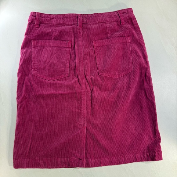 Pilcro by Anthropologie Pink Corduroy Button-Front Mini Skirt Size 6 - Picture 10 of 10